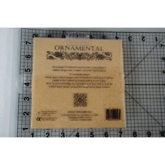 NEW!! All Night Media Woodblock Rubber Stamp Set #2403r Ornamental - Picture 2 of 4